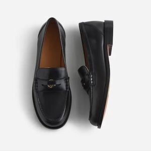Madewell Black Leather Womens Slip-On Loafers- Worn Twice